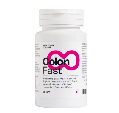 Integratore alimentare a base di Triphala combinazione di 3 frutti (Amalaki, Haritaki, Vibhitaki), Finocchio e Rosa centifolia | Colon Fast