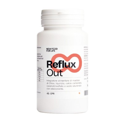 Integratore alimentare con mastice di Chios, Liquirizia, Calcio Carbonato, Condrotin Solfato e Sodio Ialuronato | Reflux Out