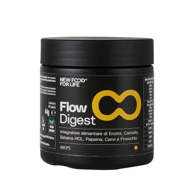 Integratore alimentare di Enzimi, Carciofo, Betaina HCL, Papaina, Carvi e Finocchio | Flow Digest